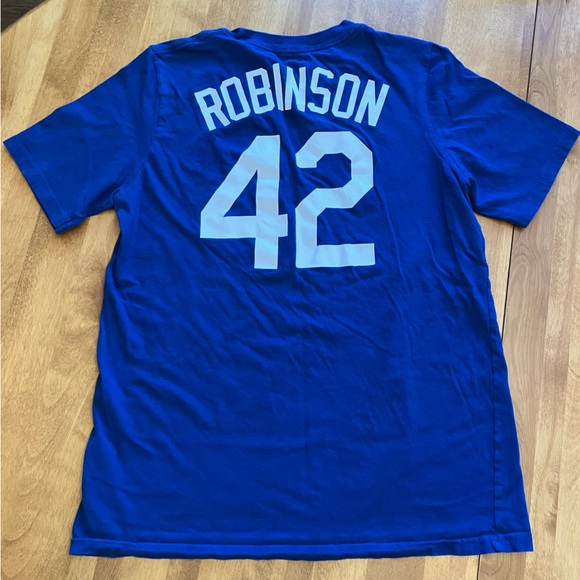Kids Brooklyn Dodgers Jackie Robinson #42  t-shirt, Nike size Large - Picture 2 of 6